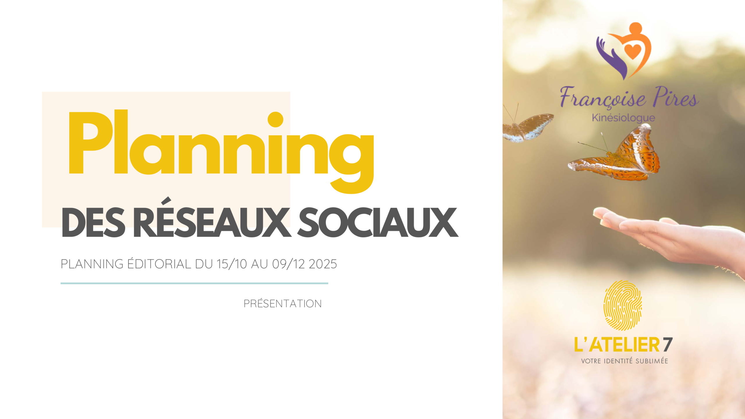Réalisation Ads de KLD Communication par Quentin Larmande pour Kinésiologie - planning éditorial : apercu planning editorial.
