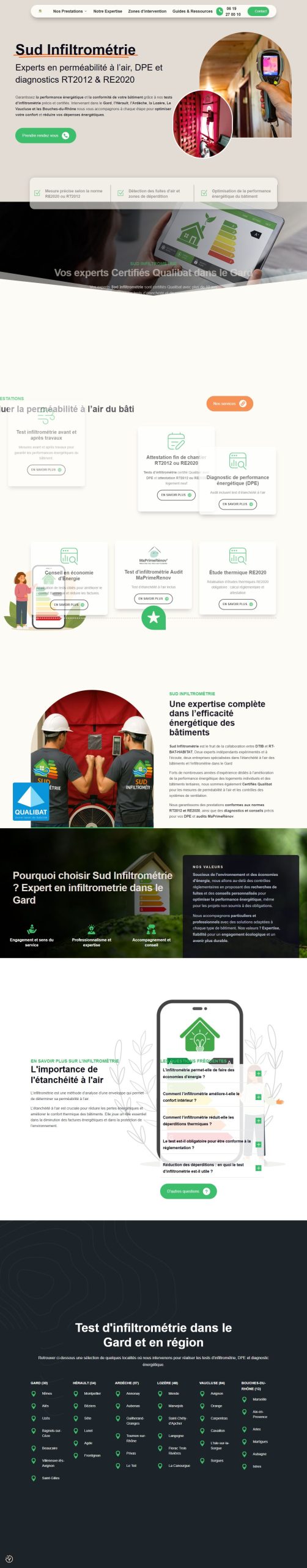 Réalisation de KLD Communication par Quentin Larmande : Sud Infiltrométrie — optimisation SEO